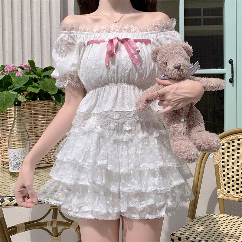 Sugar Girl - Daily Lolita Bloomers Floral Cotton Summer Leggings