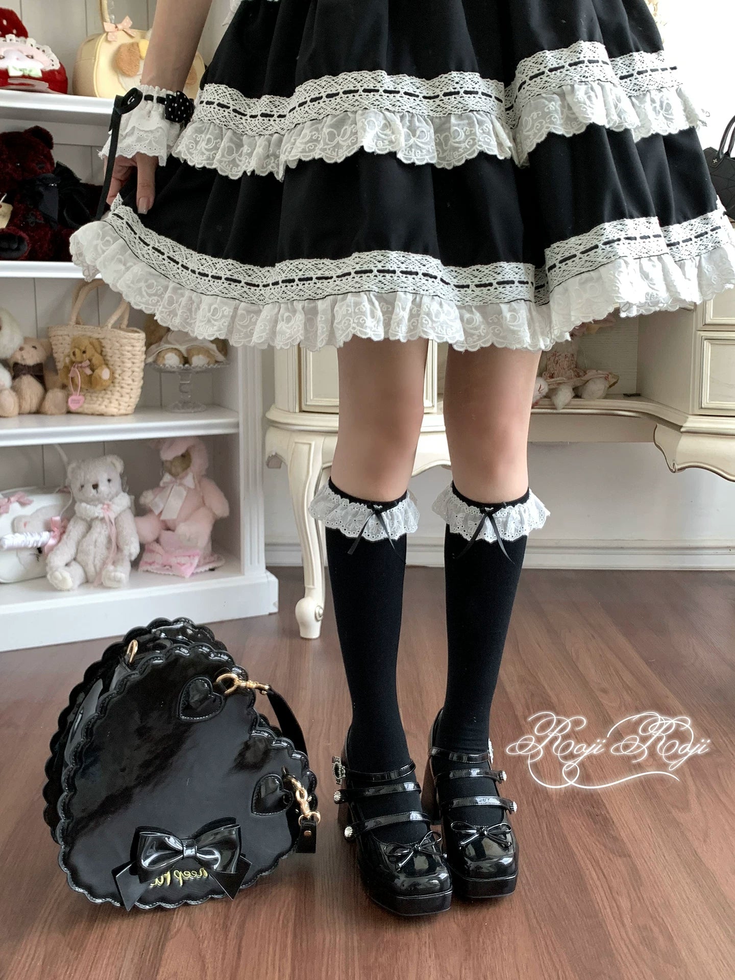 Sweet Lolita Cotton Socks Bow Lace Socks 35916:864548