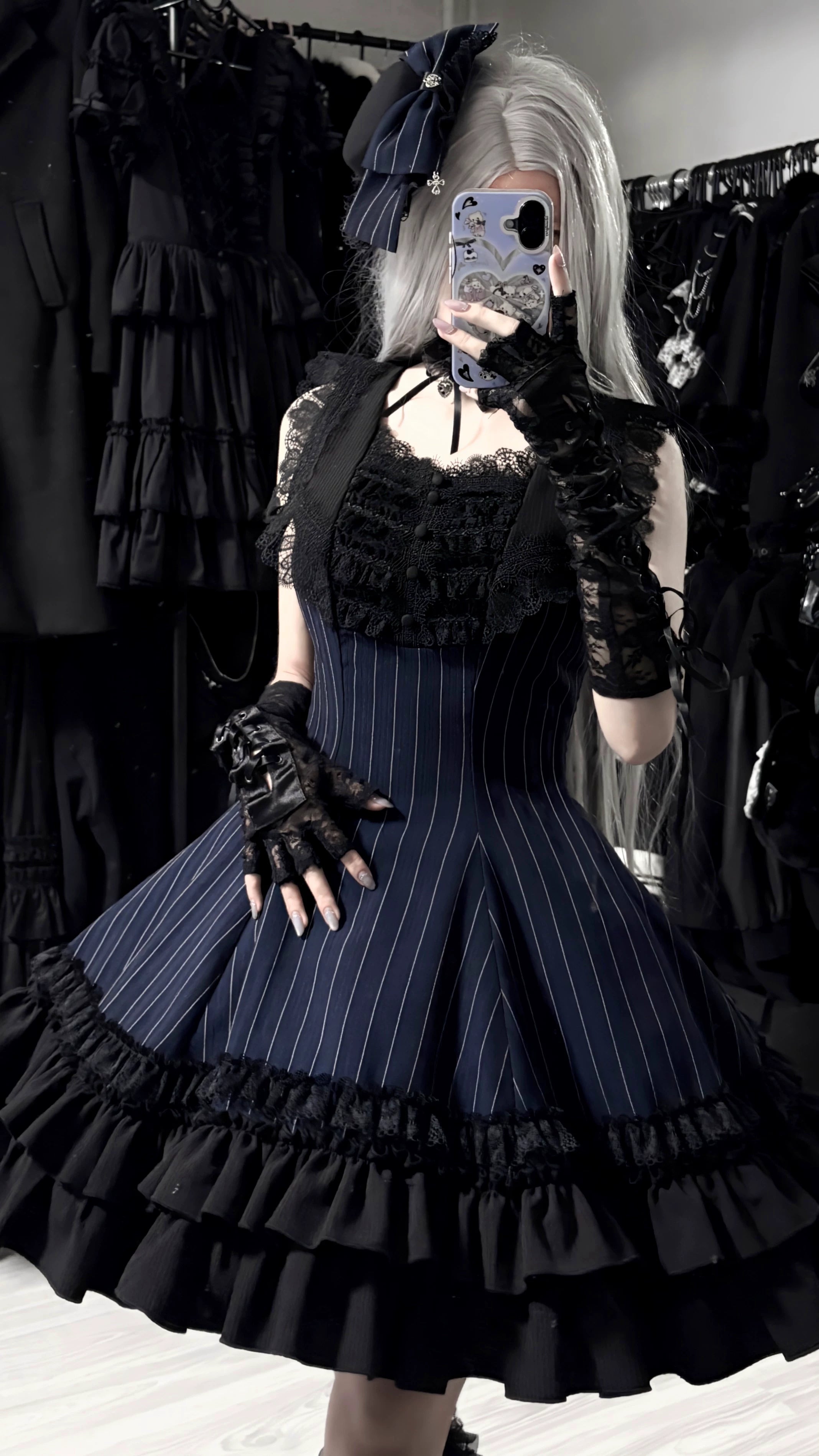 Break Free - Gothic Lolita Jacquard JSK Dress, Hime Sleeve Bolero