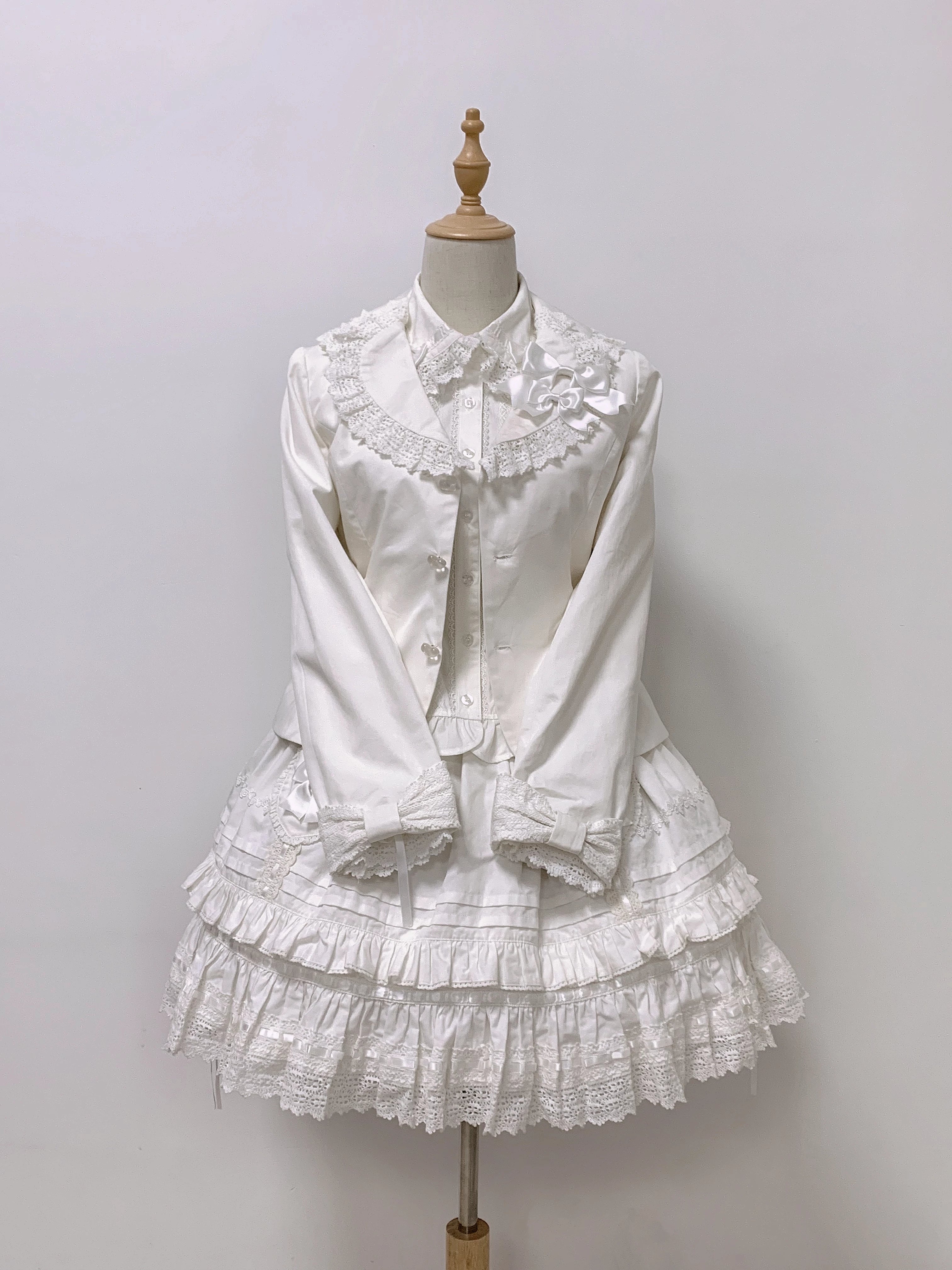 Bunny's Wish - Old School Lolita Coat, Flounce Hem Skirt