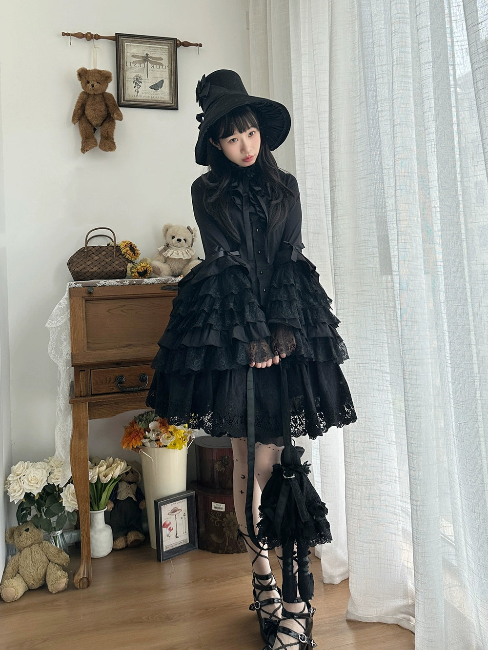 Miss Point - Forest Waltz - Classic Lolita Blouse & Multi-Tiered Ruffles SK 44233:800076