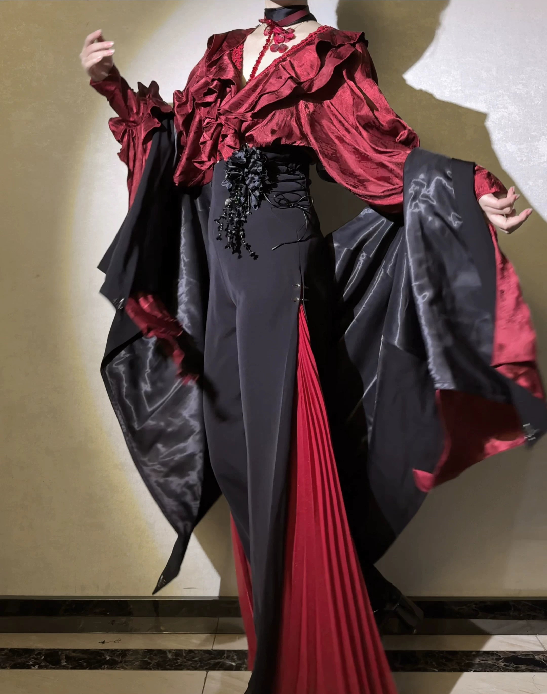 Knight Paradox - High Waist Ouji Lolita Pants, Side Pleats