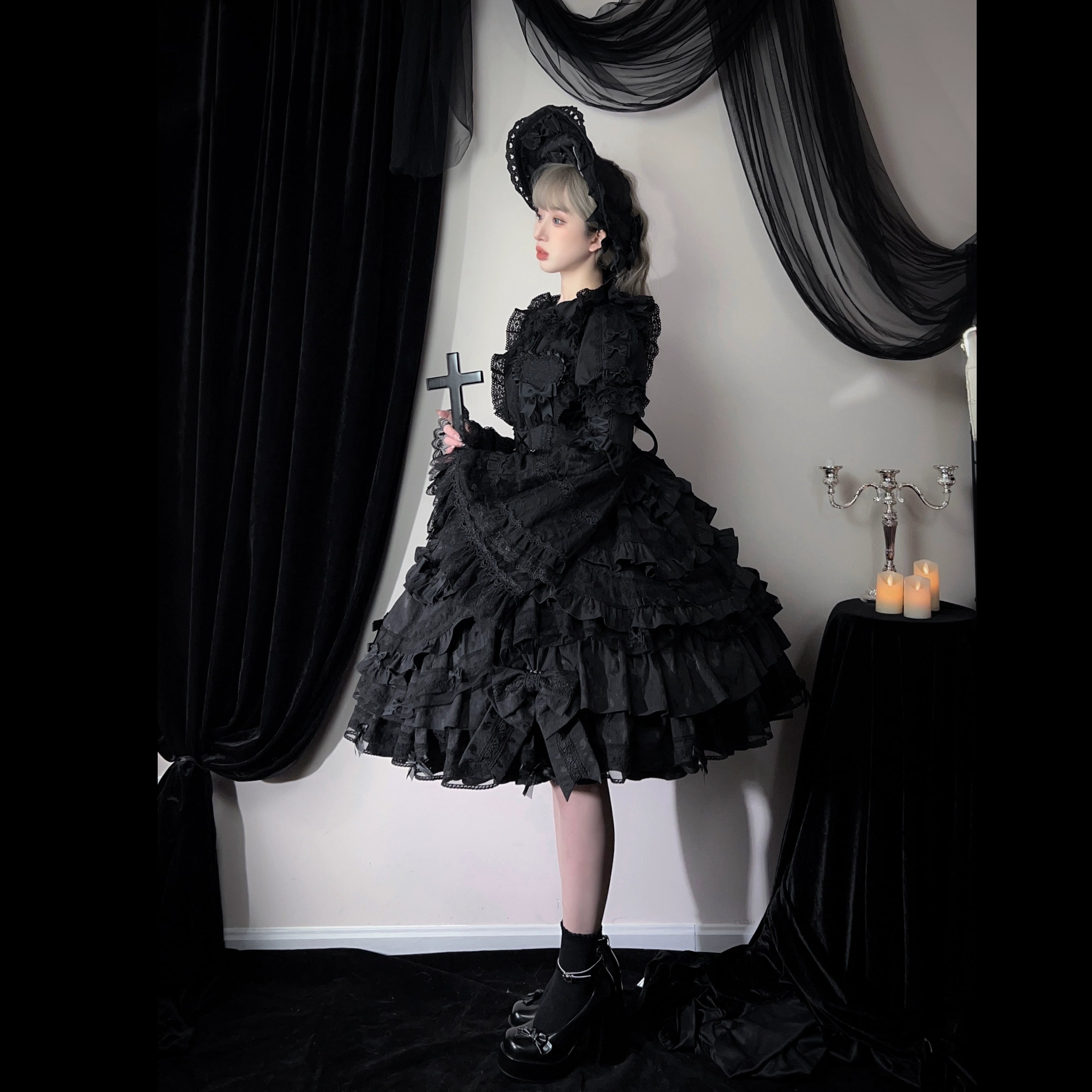 Lost Aqua - Vintage Lolita Dress Set Cotton Shirt