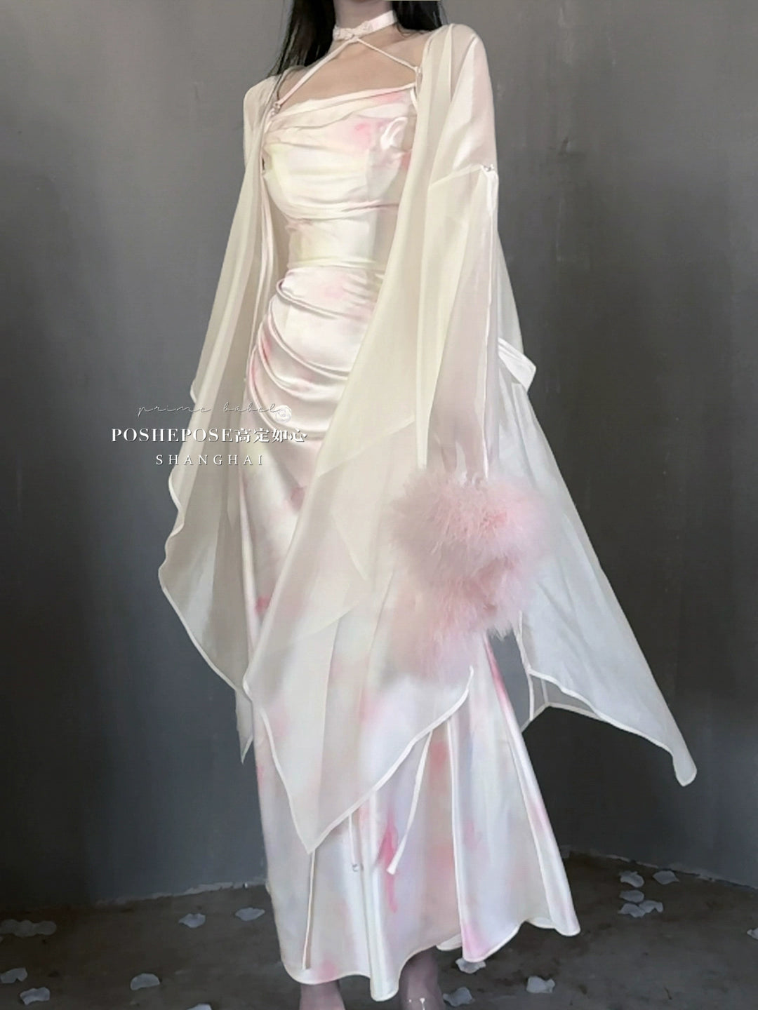 POSHEPOSE~Premium Beauty~Elegant Lolita Dress High-end Fish Tail Long Dress   