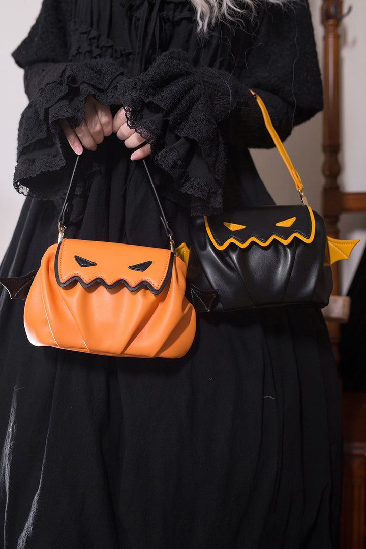 (Buyforme)IKUMA~Pumpkin Cute Goth Halloween Crossbody Bag   