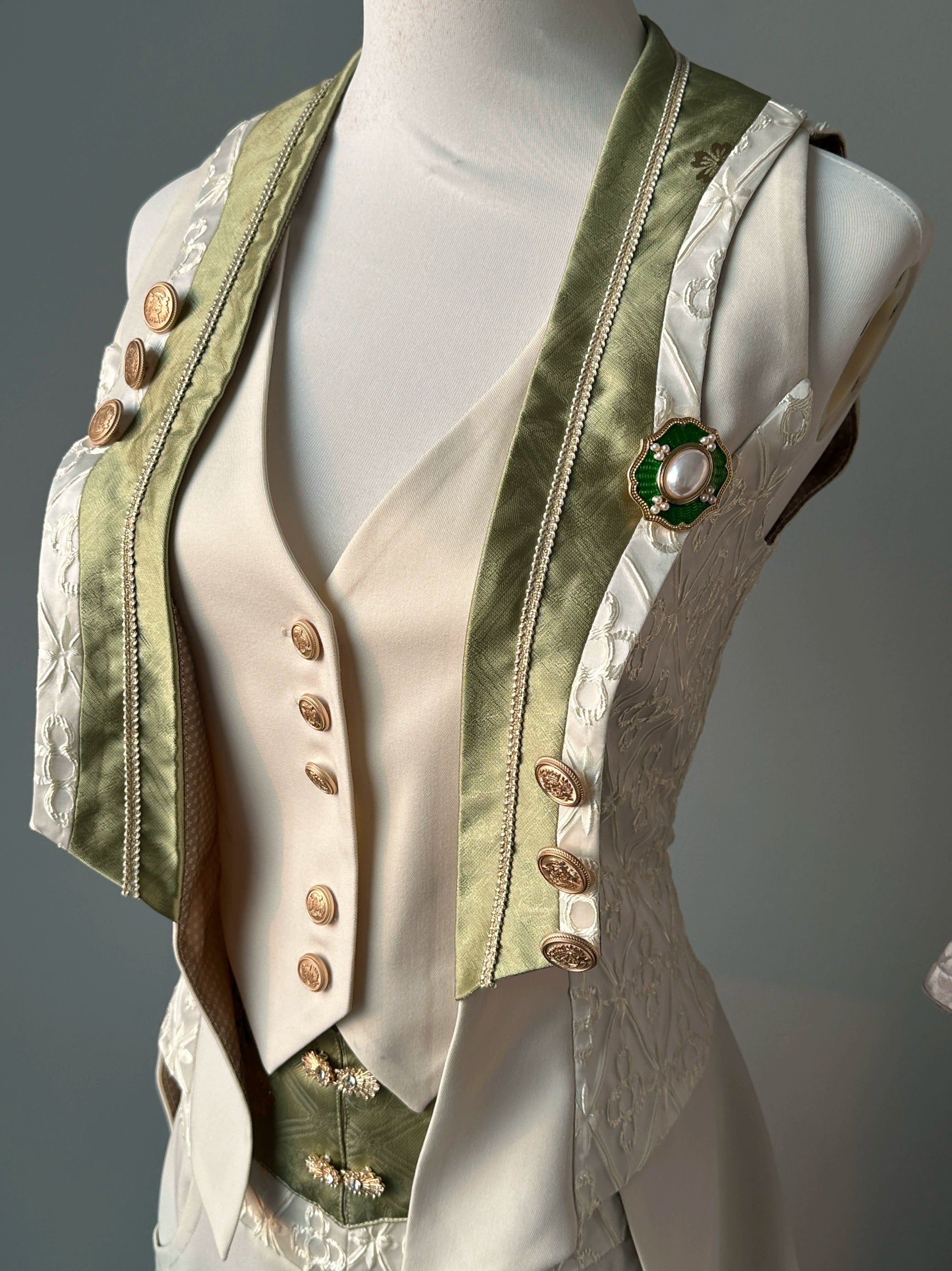 Narsesus - Ouji Lolita Pants Suit Retro European Prince Cape Shirt Vest