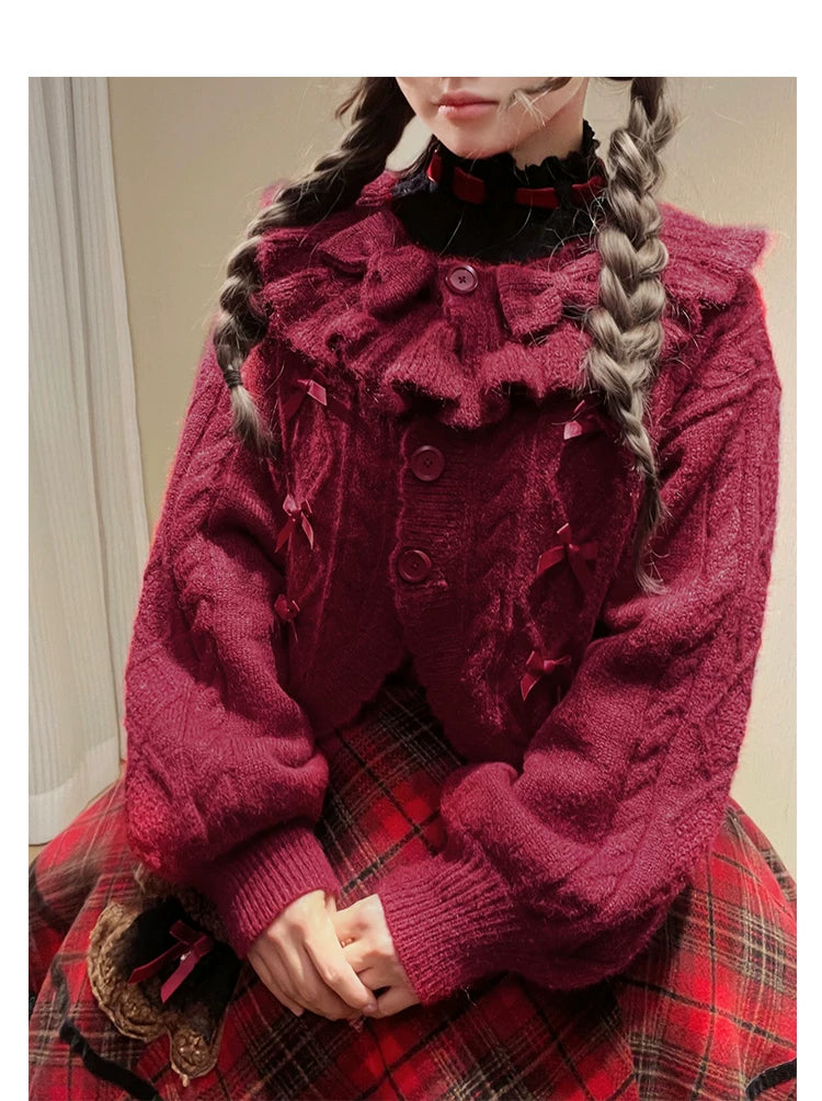 Napoleon Pastry - Sweet Lolita Cardigan, Detachable Bows