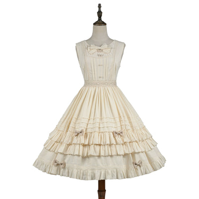 (BFM)Strawberry Witch~Elegant Lolita Jumper Skirt Solid Color JSK XS ivory jsk 
