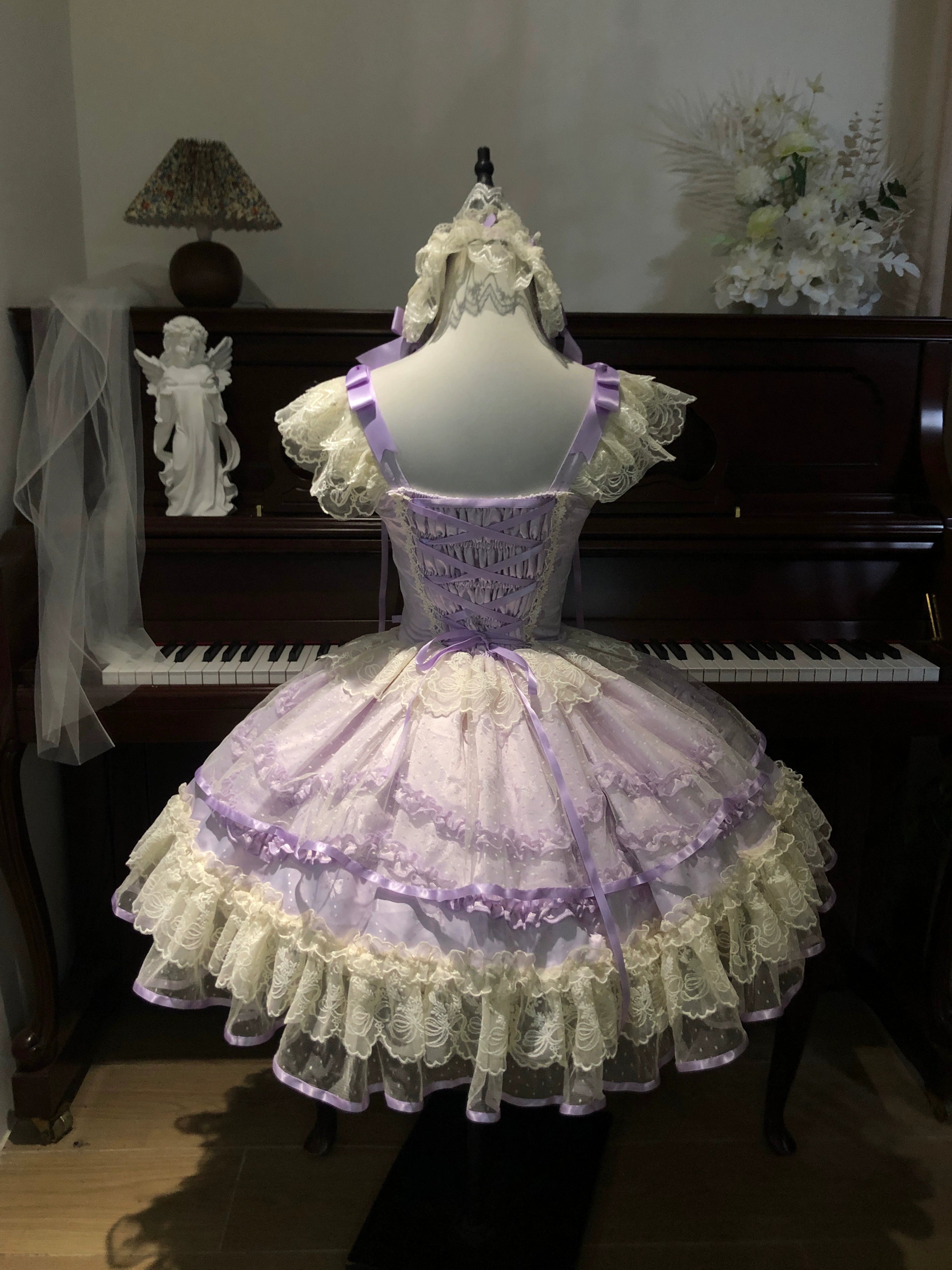 Sugar Girl - Dream Whisper Butterfly - Ballet Style Sweet Lolita JSK, Adjustable Strap 43515:784220