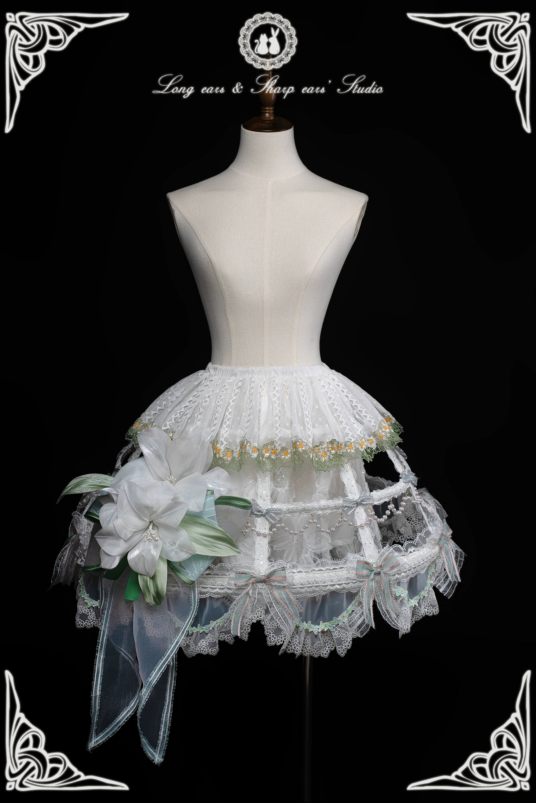 Long and Pointed Ears - Lily Overture - Wedding Lolita Dress Set Bridal Dress size 1 SK