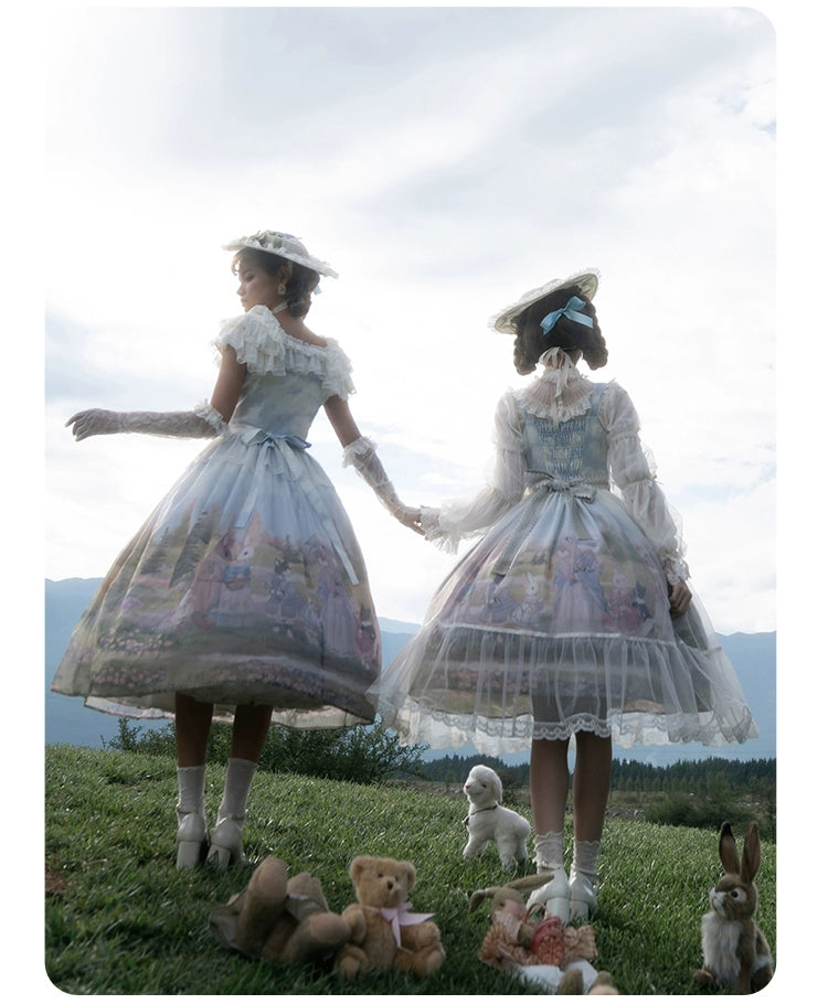 Summer Fairy - IP Collab Sweet Lolita Jumper Dress Flutter Sleeves OP