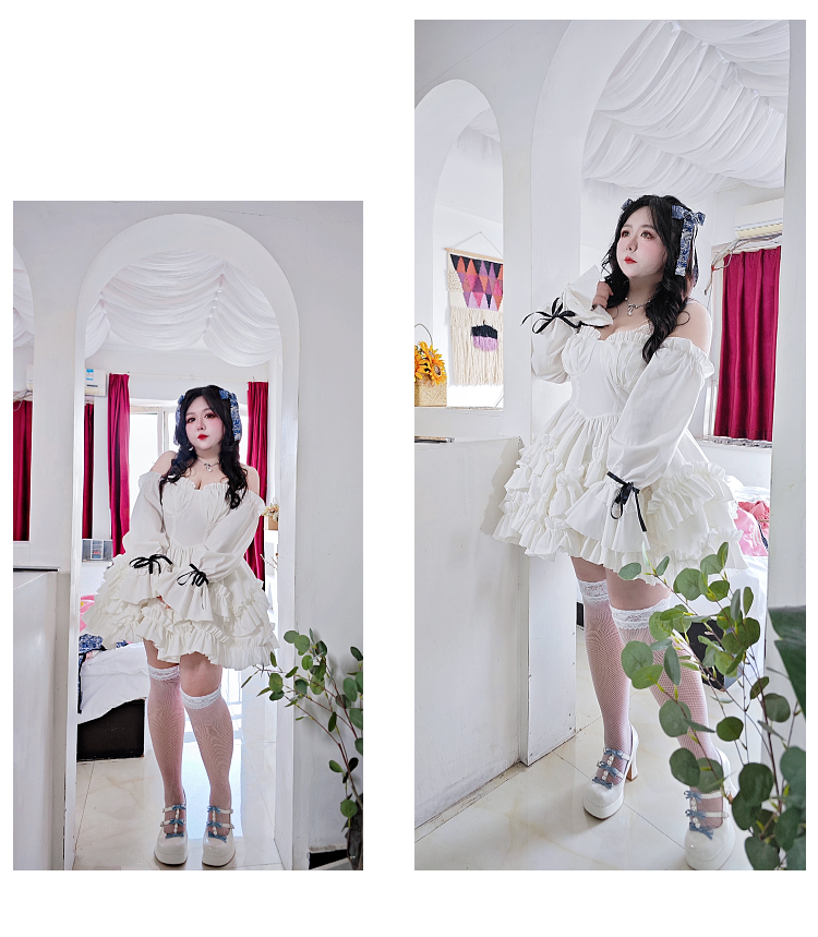 Rouroudream~Plus Size Lolita JSK Dress Set Corset Palace Lolita Princess Dress 36176:515356
