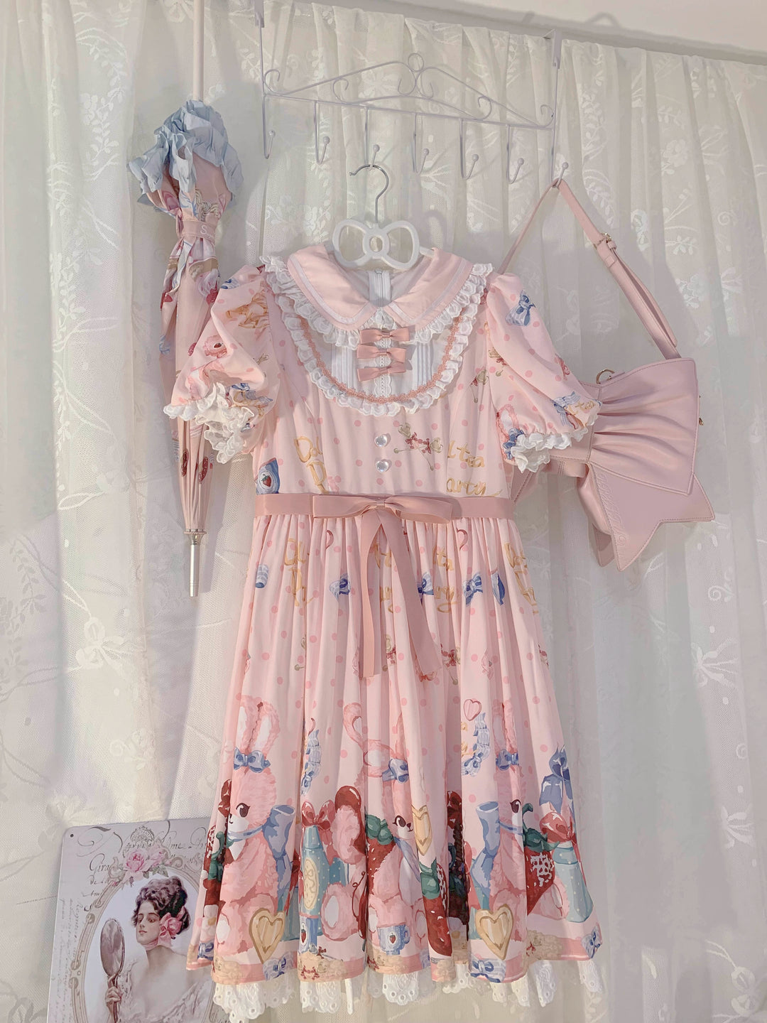 Doll tea party~Showa Rabbit~Kawaii Lolita Dress Summer Sweet Lolita OP JSK 37174:568478