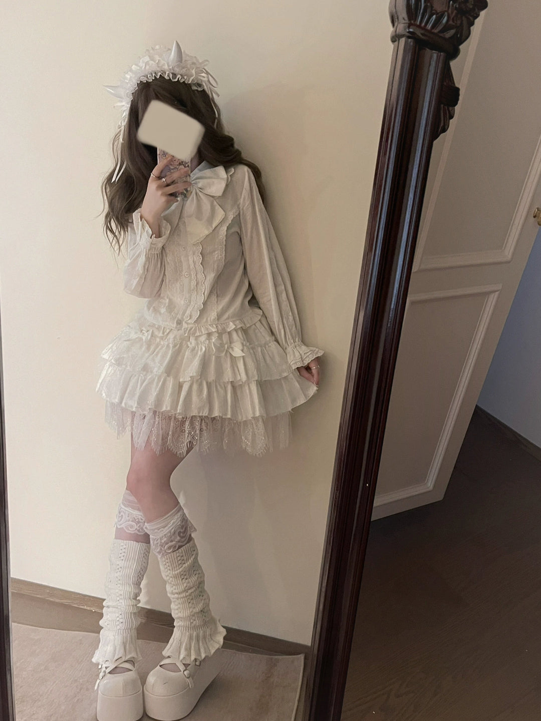 MIST~Lily~Kawaii Lolita Blouse Soft Girl Bubble Puff Sleeve