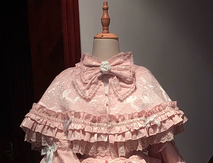 (BFM)Lost Aqua~Vintage Lolita Cape BNT XS Pink cape