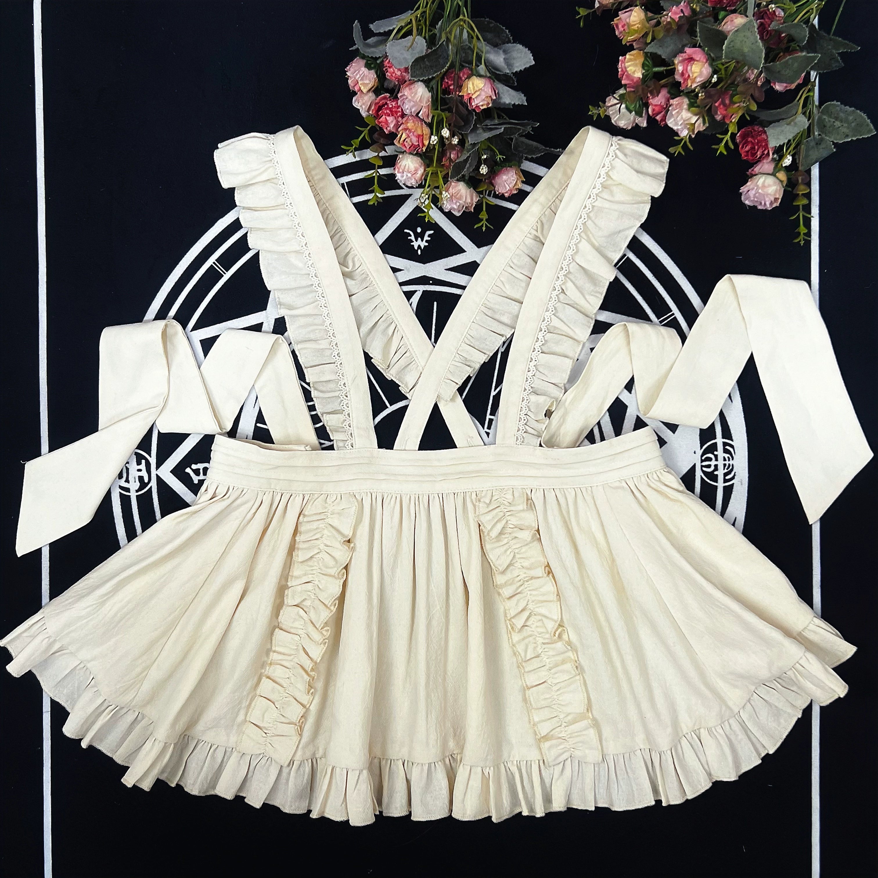 DMFS - Piaget Servant - Maid Lolita OP Dress Vintage Lolita Dress One Size Short apron