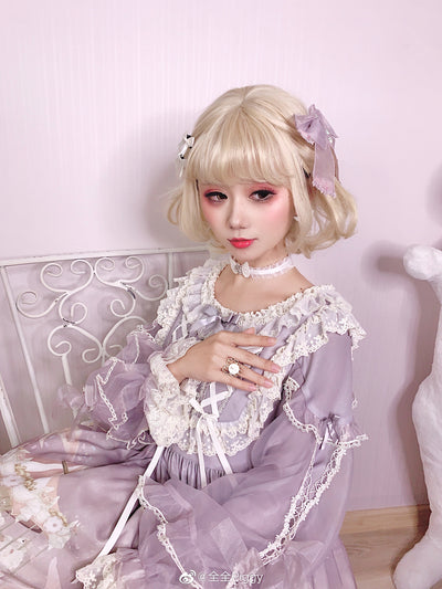 Amnesia~Dream Whale Island~Sweet Lolita Long Sleeve OP Multicolors   