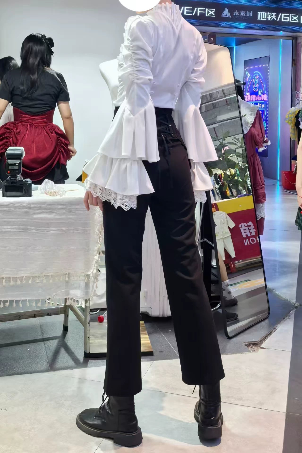 Earl of Drooping Wings - Ouji Lolita Flared Pants, Batwing Decoration 44550:812575