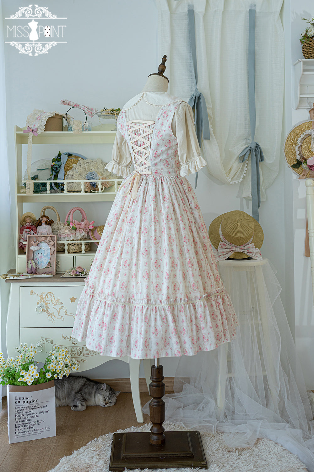 (Buyforme)Miss Point~Happy Summer Elegant Lolita Floral Jumper Skirt   