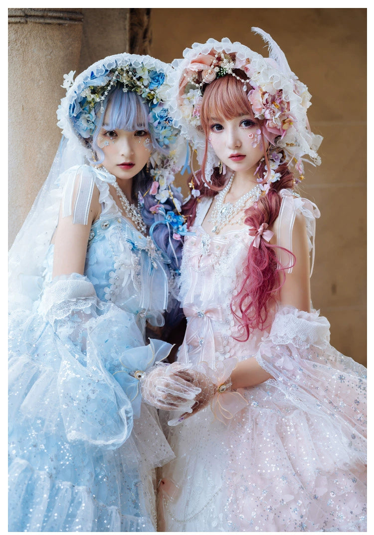 (BFM)Cat Fairy~Cherry Blossom Girl~Gorgeous Lolita JSK Dress Tea Party Dress   