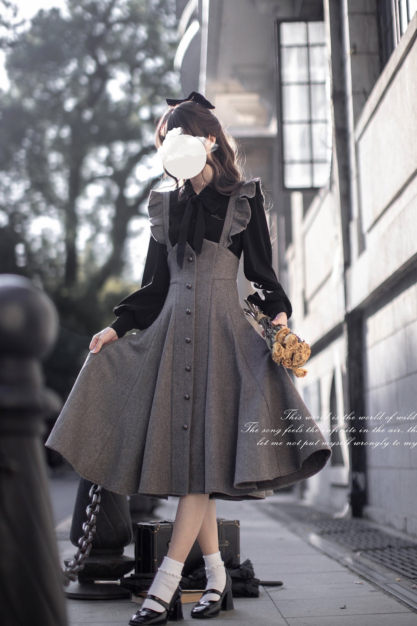 (BFM)HuTaoMuJK~Serena~Elegant Woolen Lolita JSK Dress Set   