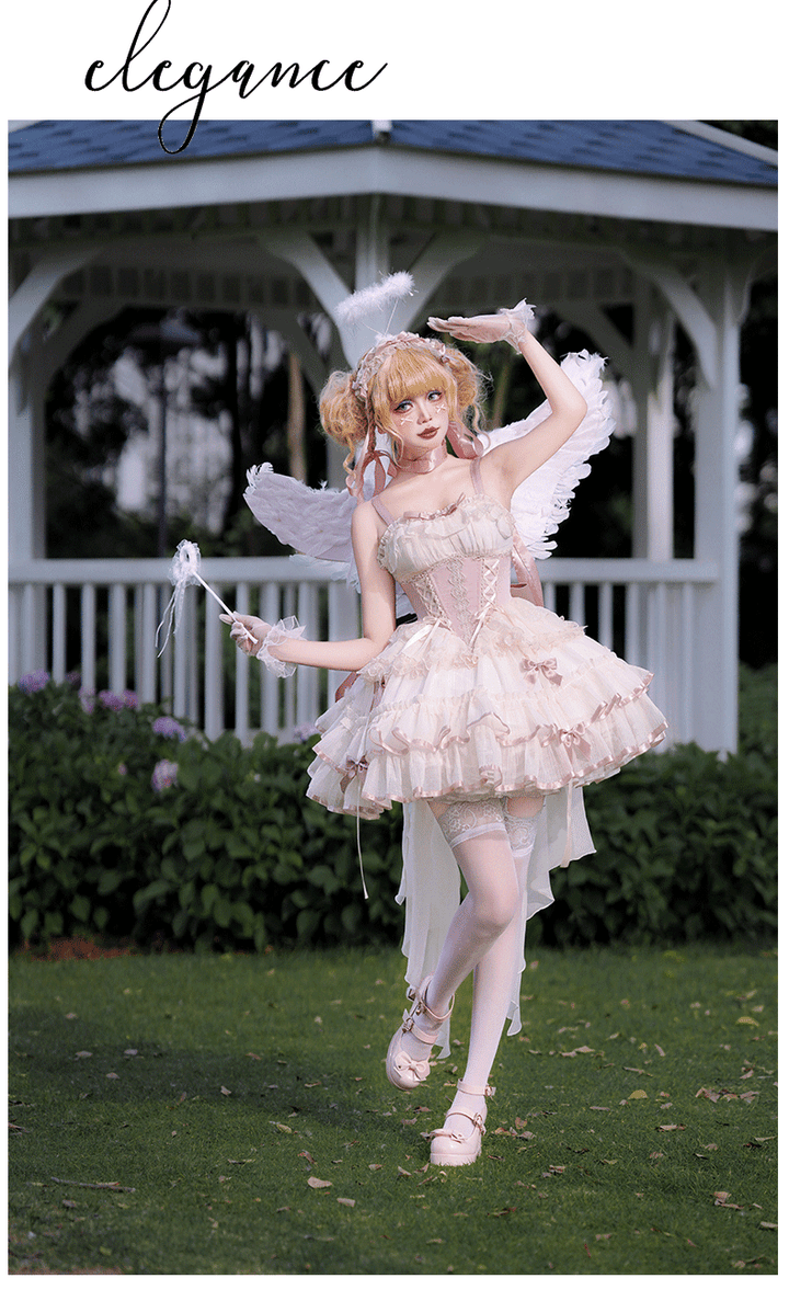 ZhiJinYuan~Time Waltz~Sweet Lolita Short Dress Ballet Style JSK   