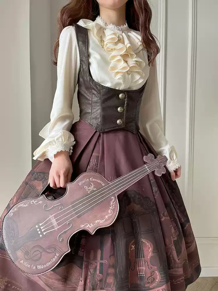 Sentaro - Dark Forest - Elegant Baroque Lolita Blouse S ivory
