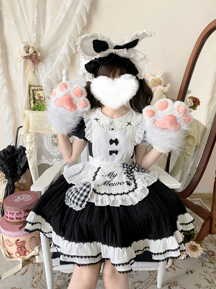 Cream doll~Kitten Maid~Twin Lolita OP Dress Cream Doll Maid OP   