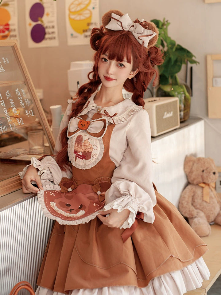 OCELOT~Sweet Lolita JSK Cute Bear Lolita Dress Set