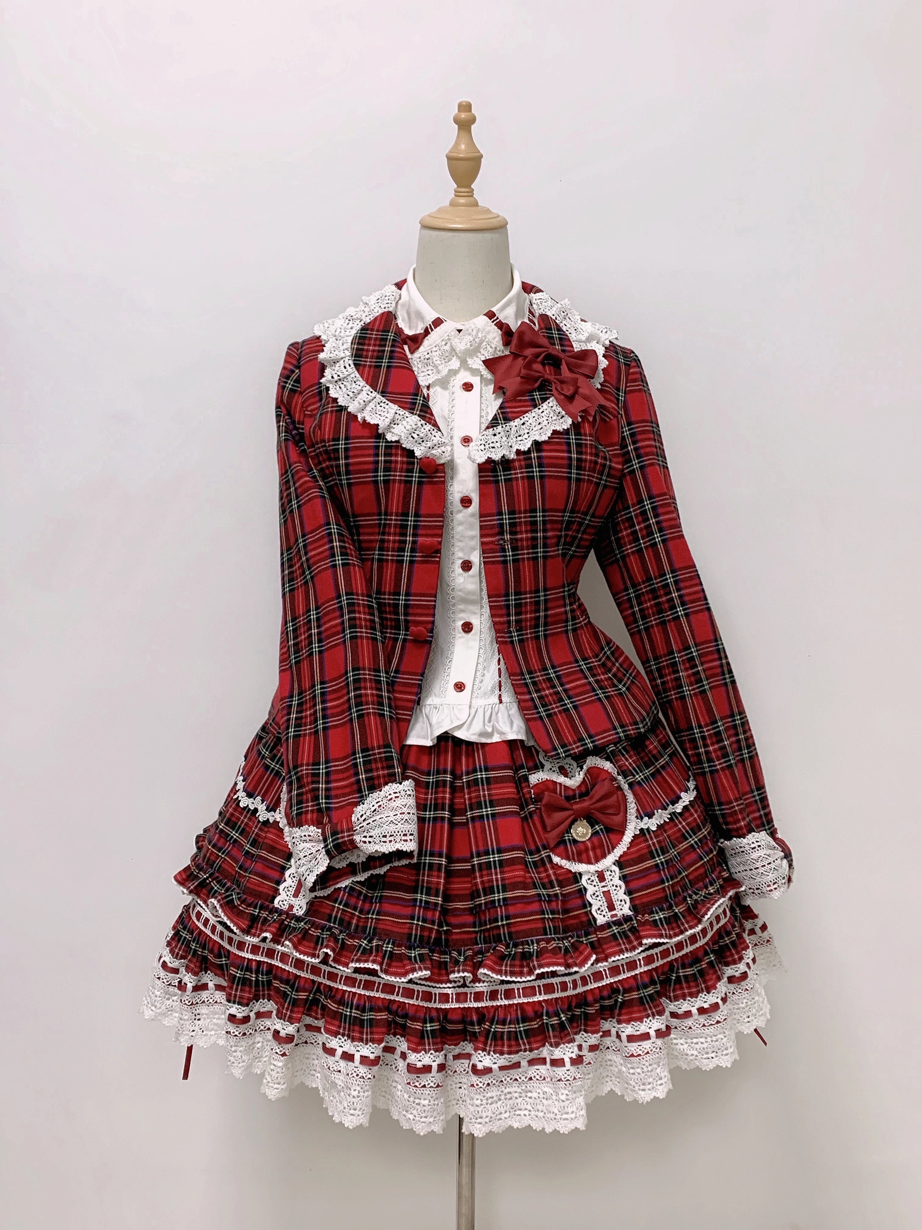 Bunny's Wish - Old School Lolita Coat, Flounce Hem Skirt
