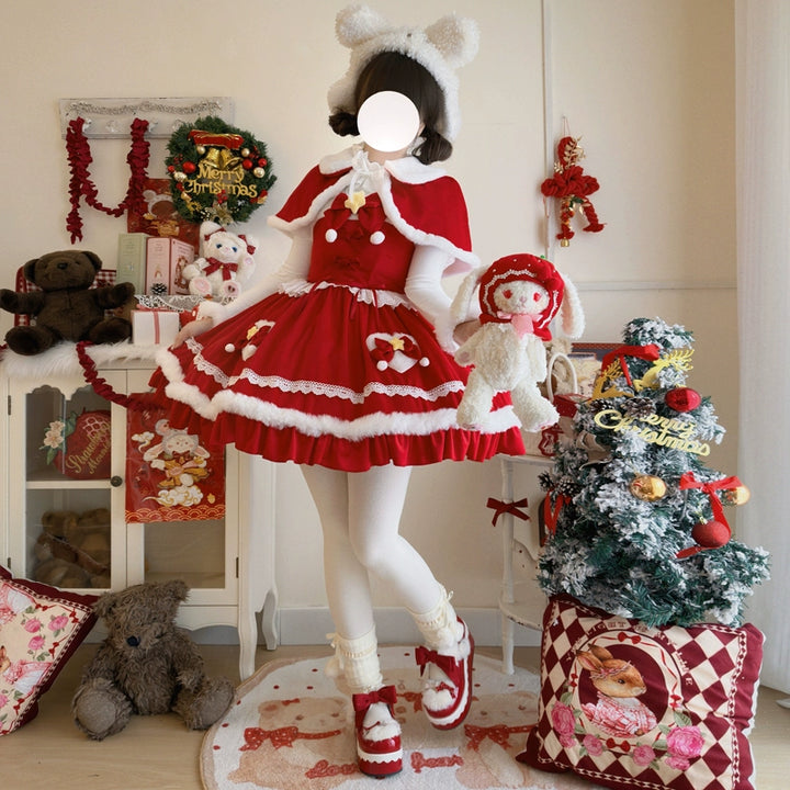 Hanguliang~Christmas Star Wish~Christmas Sweet Lolita JSK Winter Jumper Dress   