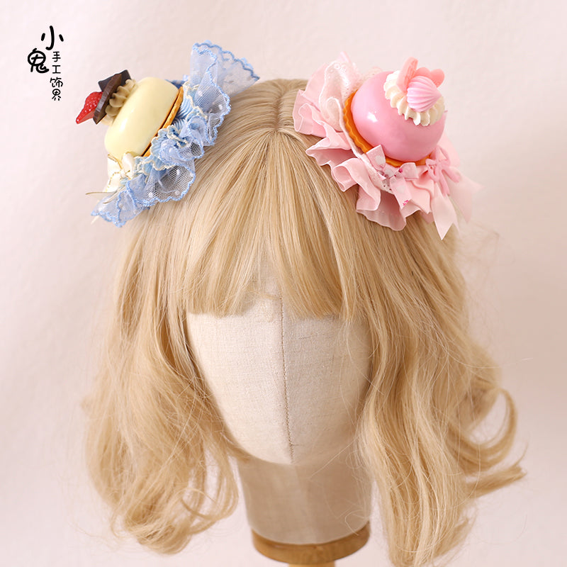 Xiaogui - Sweet Cake - Kawaii Lolita Hairpin Cake Flower Pill Headdress