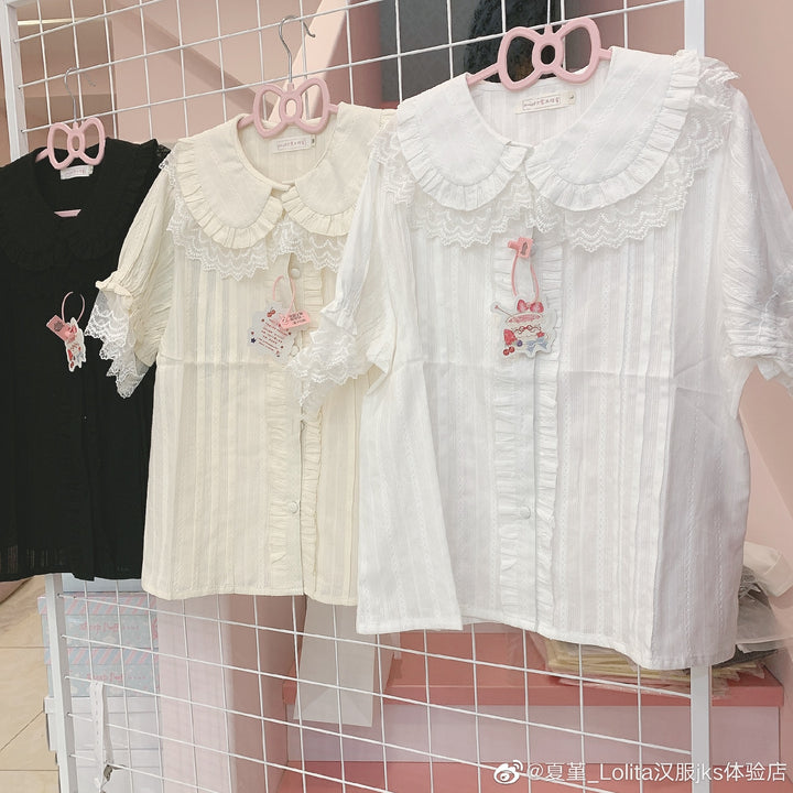 MIST~Sweet Lolita Golilla Short Sleeve Shirt   