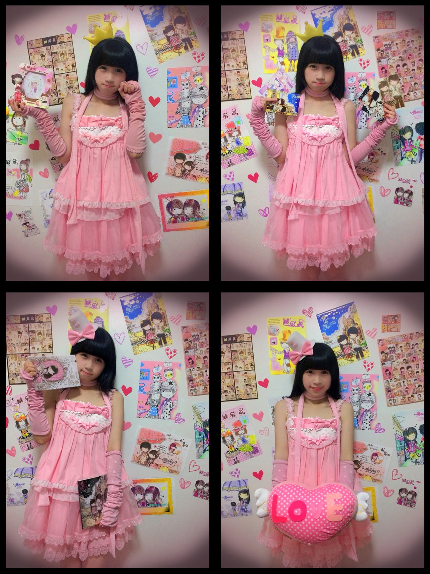 Candy Cottage - Old School Lolita Polka Dot Dress & Top Skirt Set 45522:851826