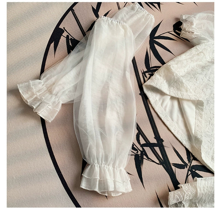 With PUJI~Moon Gauze~Qi Lolita Blouse Chinese Style Shirt 39832:639400