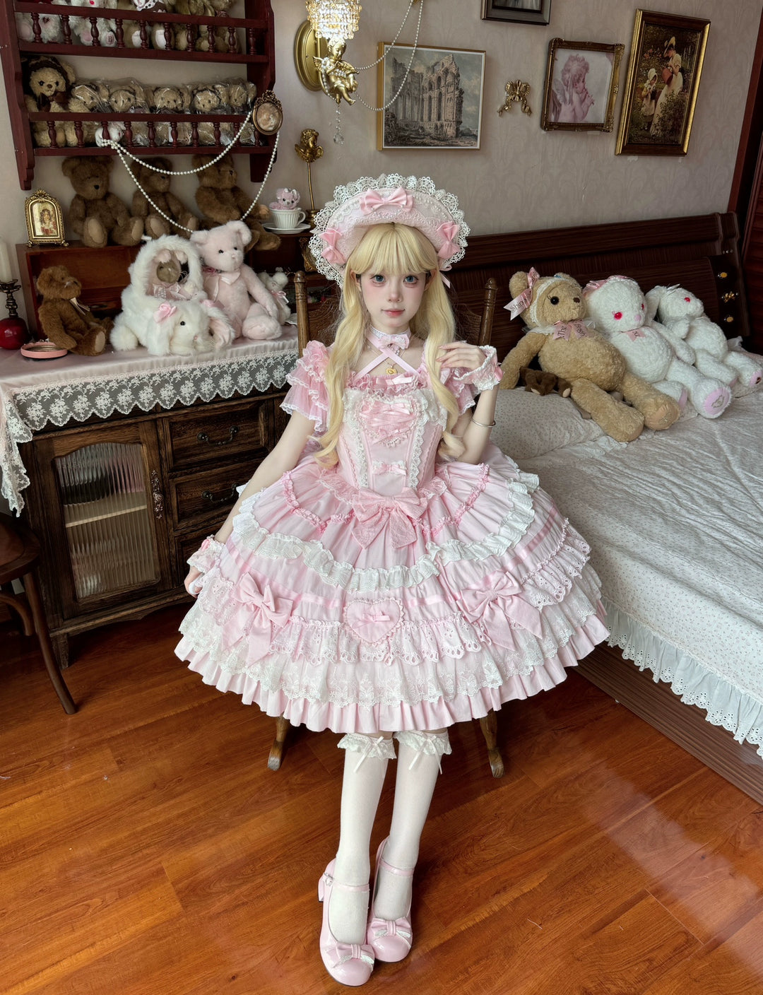 Immersive original~Belia~Old School Lolita JSK Sweet Doll Princess Dress