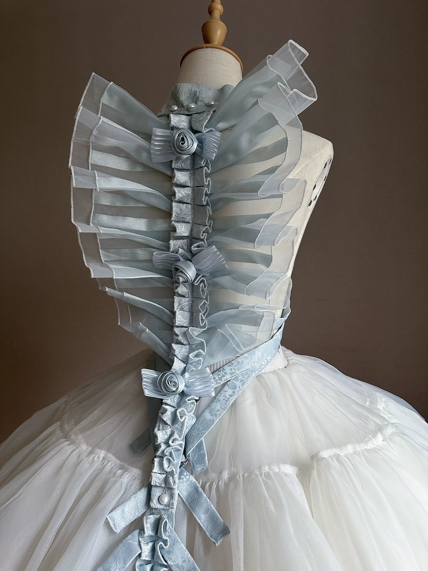 Jormungand - Snake Skeleton Inspired Back Accessory, Detachable Bows