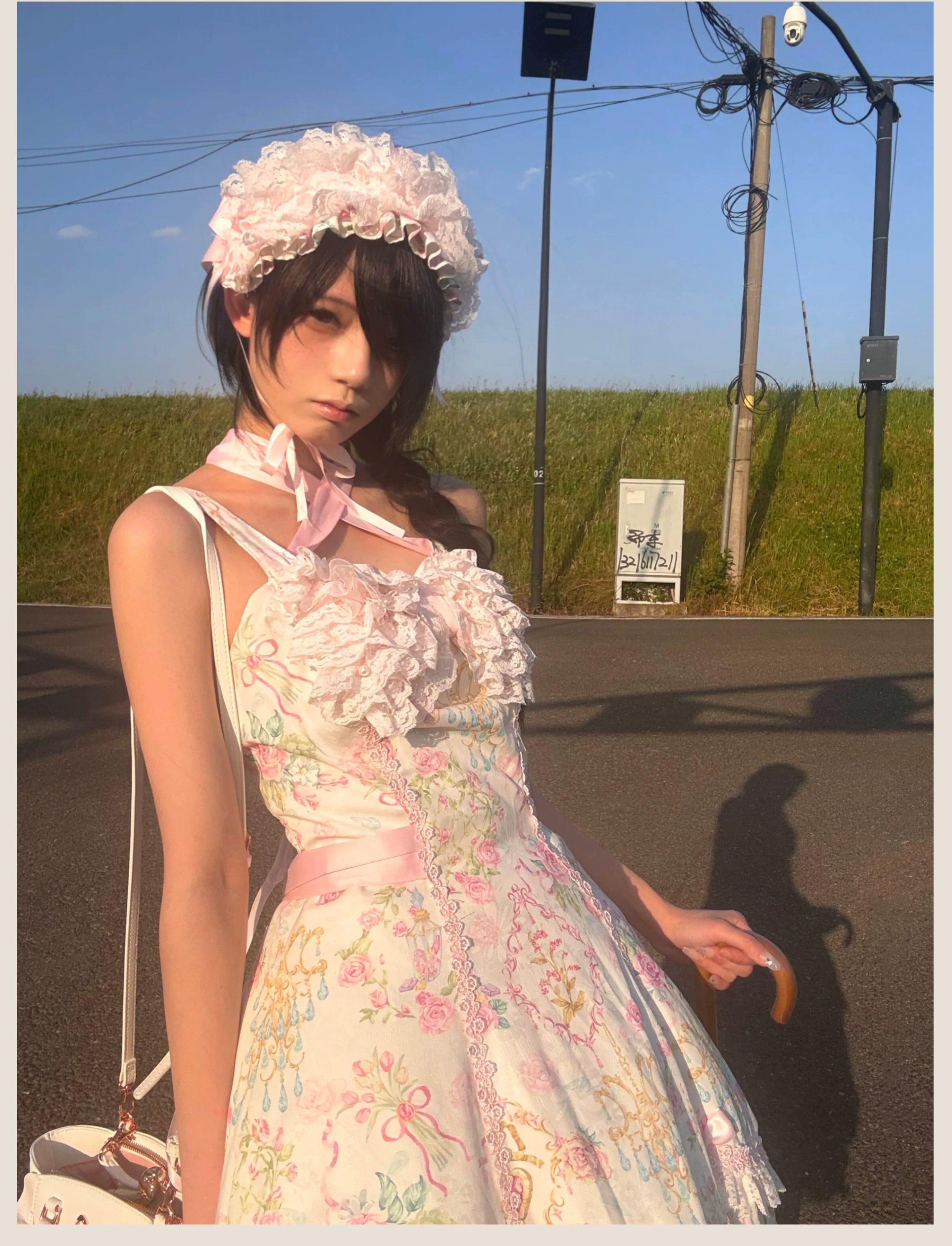 Spring 2025 - Floral Old School Lolita JSK Dress, Lace Trims