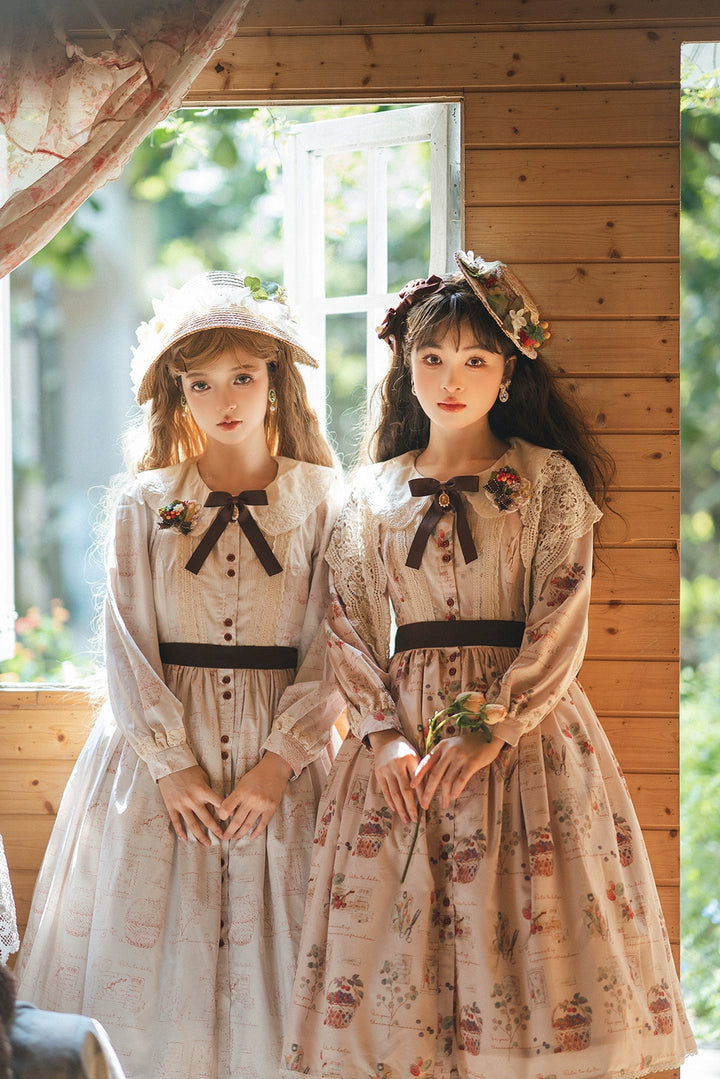 (Buyforme)Miss Point~Forest Lolita Lantern Sleeve OP Casual Dress