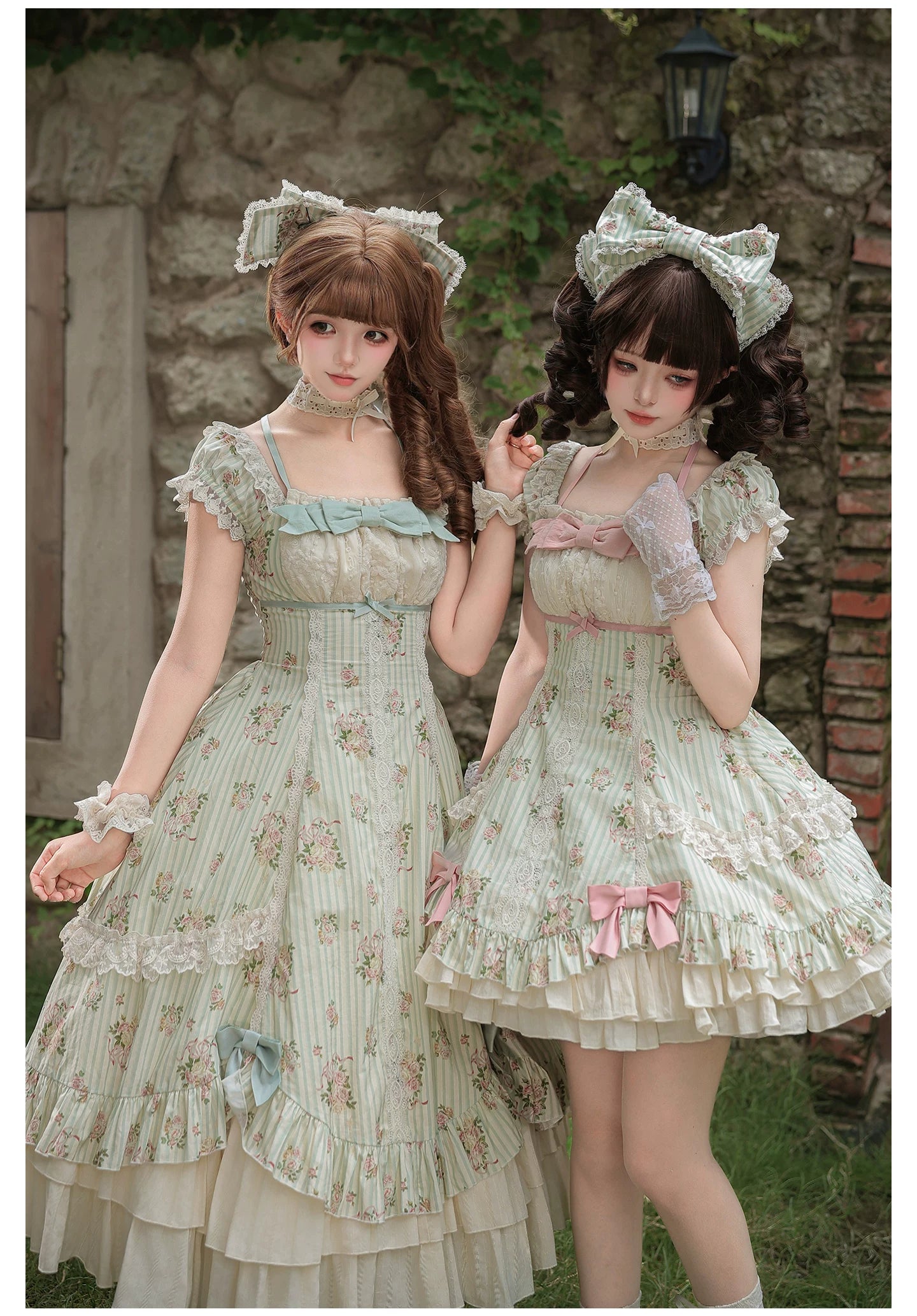 Meeting Austen - Cotton Classic Lolita Rose Printed OP Dress 45736:860007