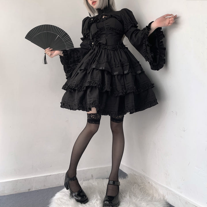 Mengfuzi~LiLith~Gothic Lolita JSK Dress Christmas Short Sleeve Bolero   