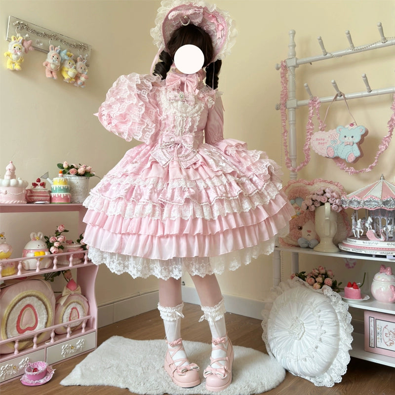 Hanguliang~Love Feathered Bond~Wedding Sweet Lolita JSK Gorgeous Bridal Blouse 40620:686710