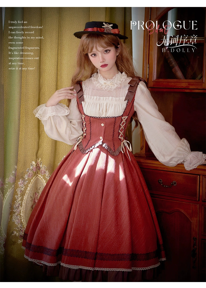 Baduoni~No Word Prologue~Classic Lolita JSK Suit Bust-supporting Dress