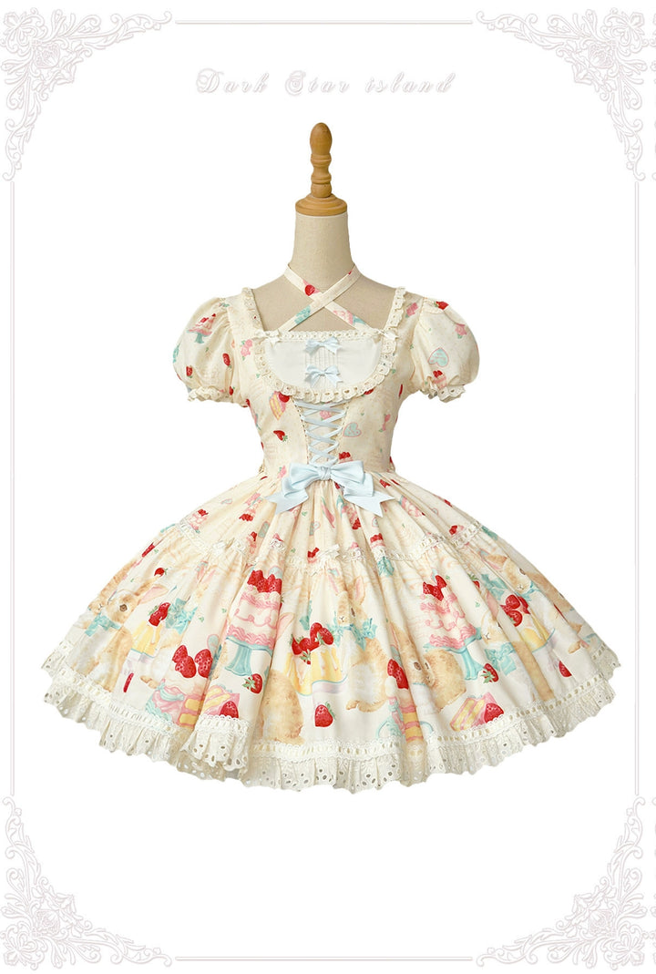 Dark Star Island~Honey Bunny Cake~Sweet Lolita JSK/OP/Strap SK/Shirt (2XL L M S XL) 39864:638898