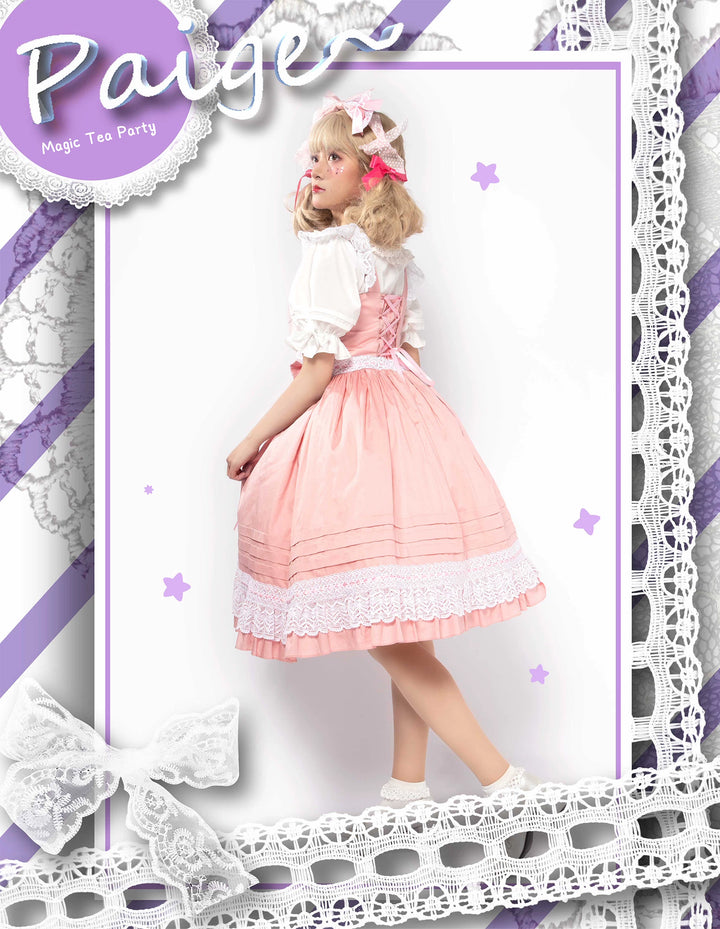 Magic Tea Party~Cute Lolita Jumper Skirt Multicolors JSK   