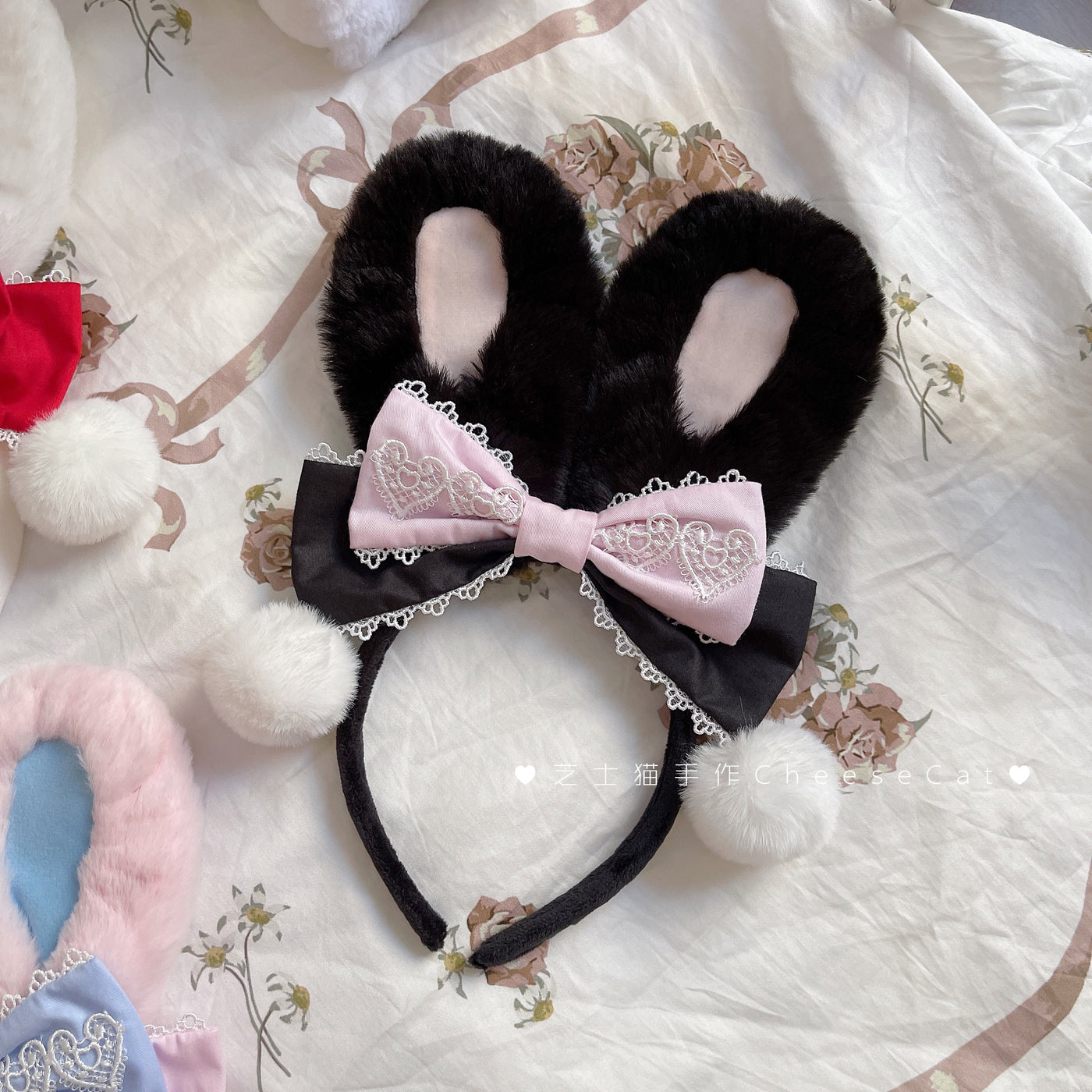 (Buyforme)CheeseCat~Cute and Fluffy Rabbit Ear Lolita KC   