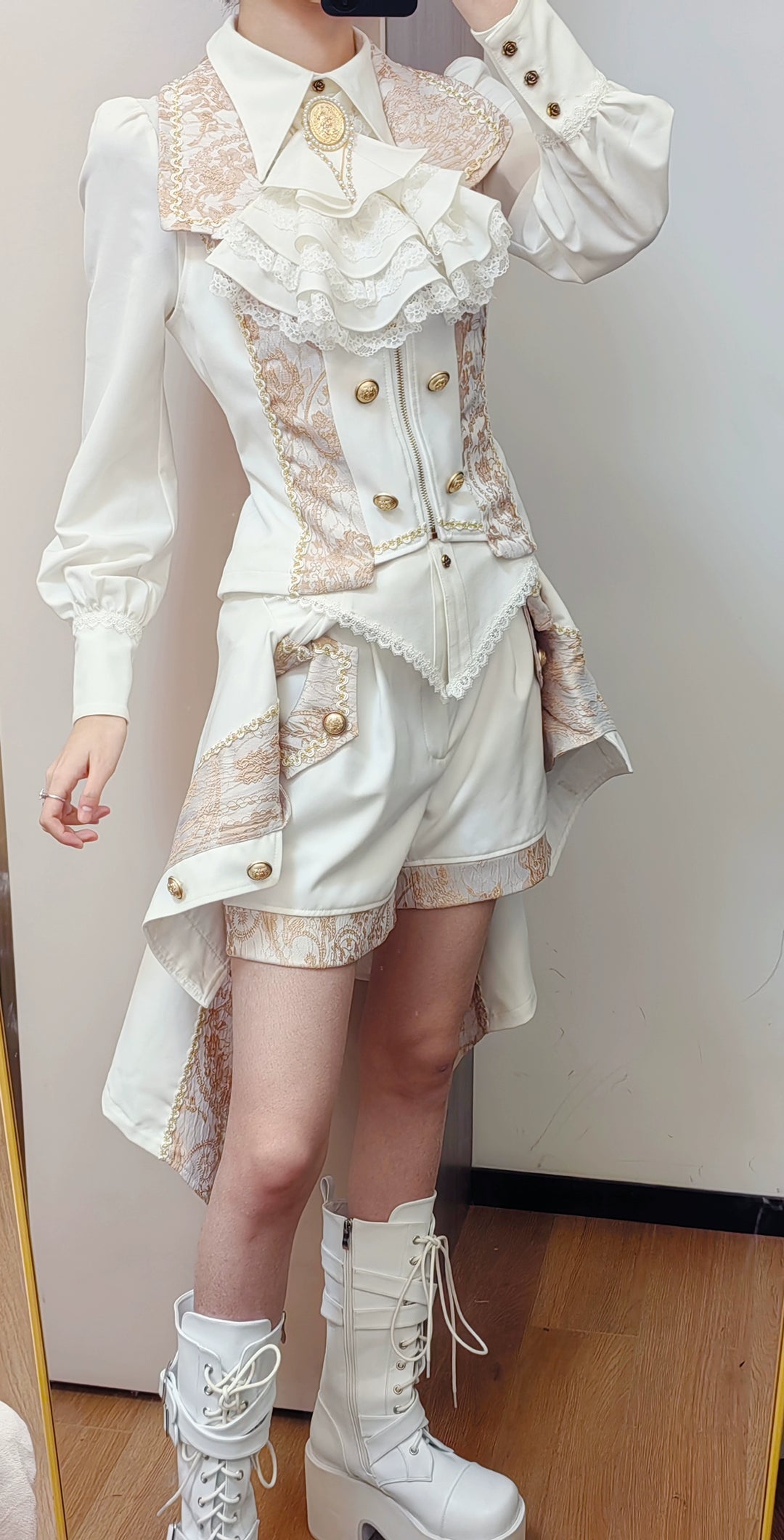 (BFM)Little Dipper~Oath of Chapter~Ouji Lolita Vest Prince Style Shorts Multicolors S platinum color vest 