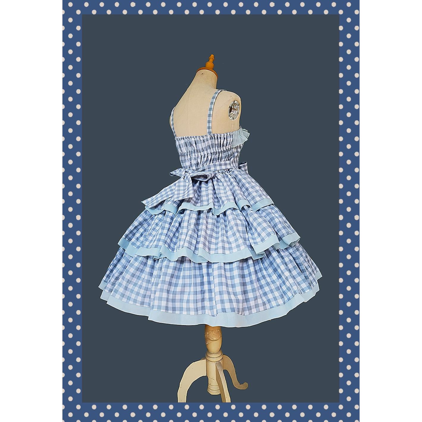Infanta~Cloth Cat~Kawaii Lolita JSK Multi-Color Tiered Ruffles Dress 42774:752578
