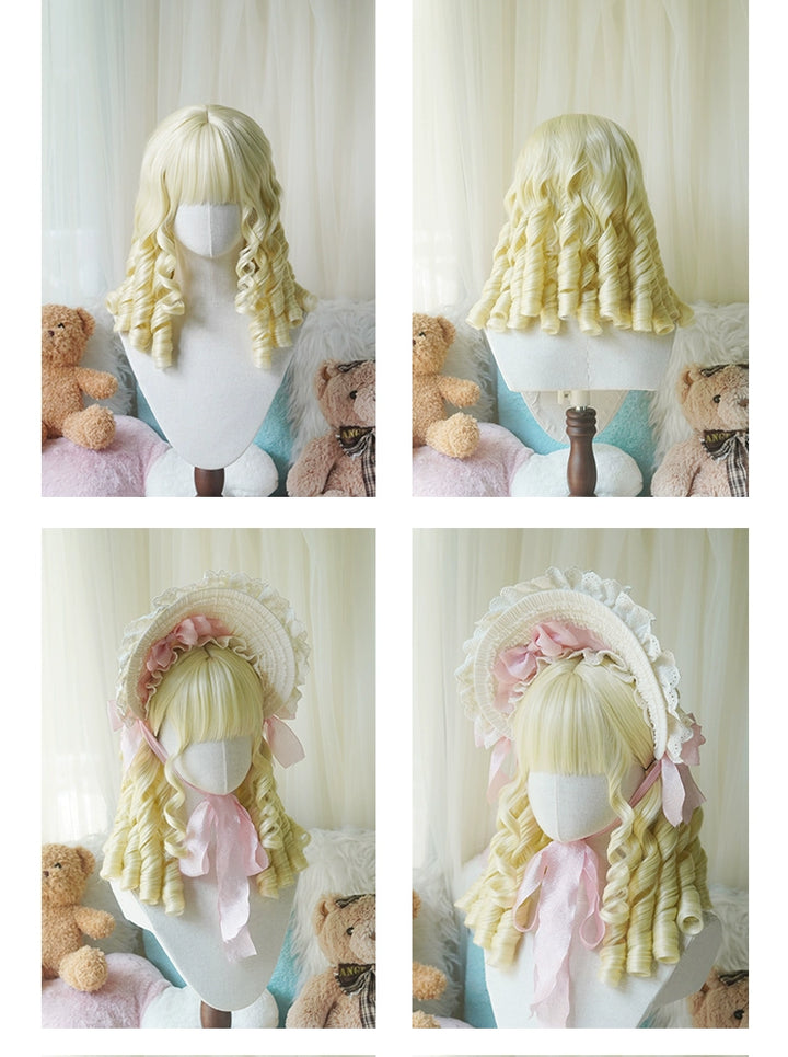 Imperial Tea~Retro Lolita Wig Short Roman Curl Hairpiece