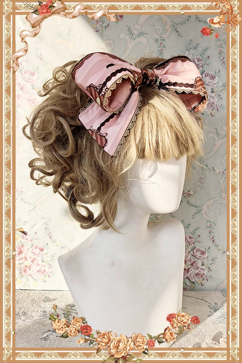 Chocolate Carousel - Peter Pan Collar Old School Lolita JSK Dress, Carousel Print Pink KC Only (without clips) (one size / choose M) S